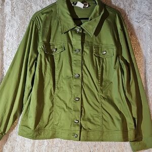 Olive Green Women's Jean Jacket